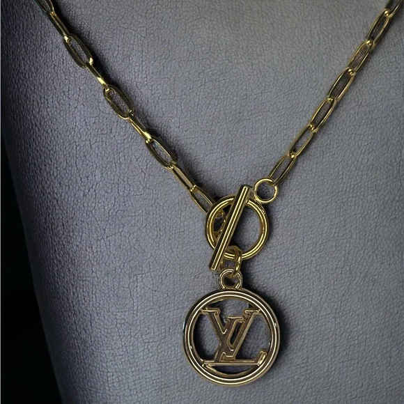 Louis Vuitton Upcycled LV charm toggle necklace - Picture 1 of 7